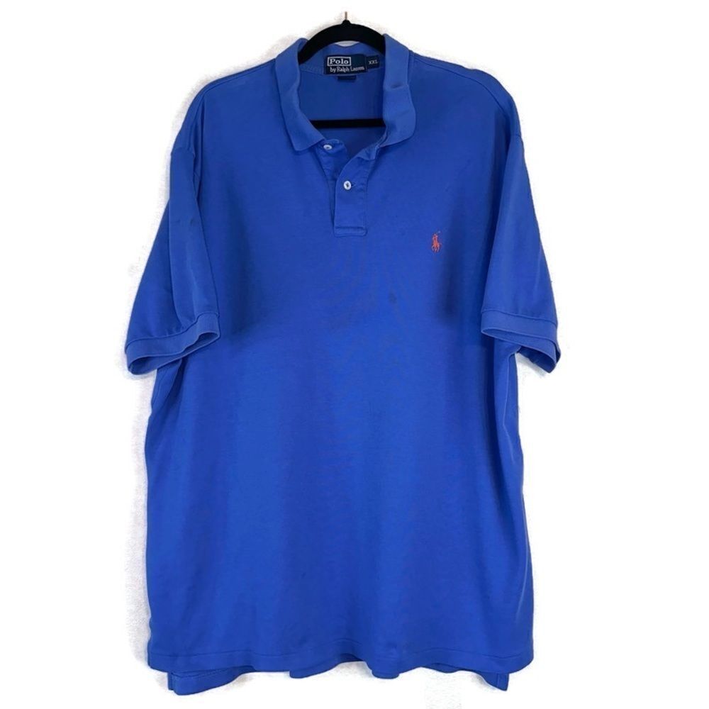 Polo by Ralph Lauren Shirt Mens XXL Blue Golf Polo Red Pony Office Casual Preppy